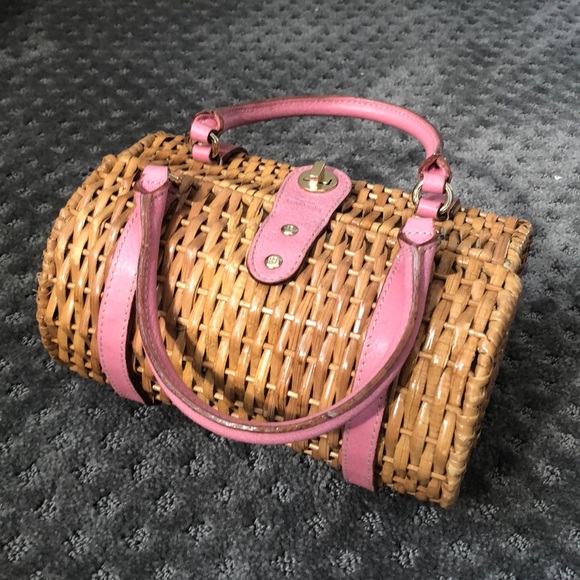 Kate Spade Pink Basket Purse - Picture 1 of 5